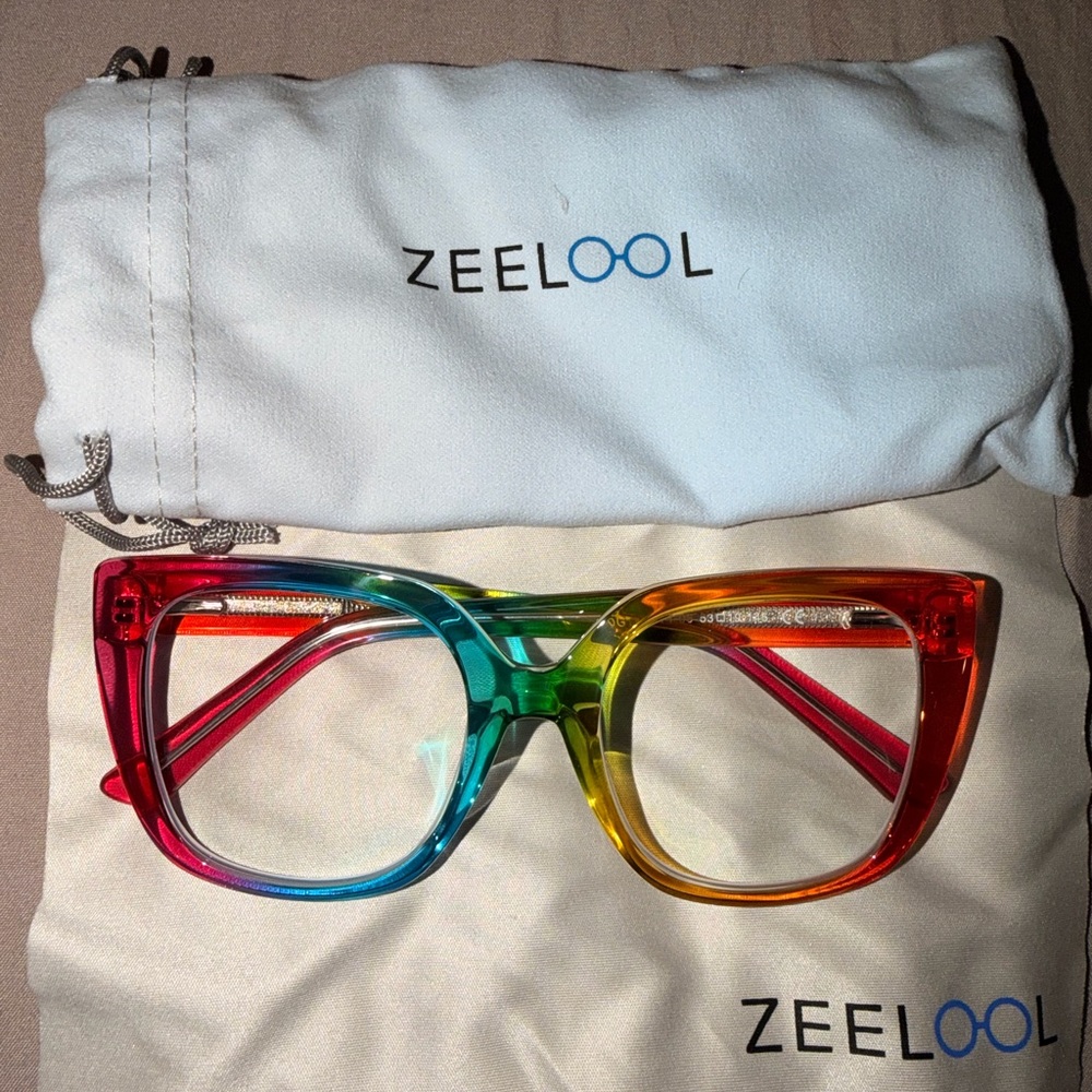 ZEELool Rainbow Cat Eye Glasses - Multi